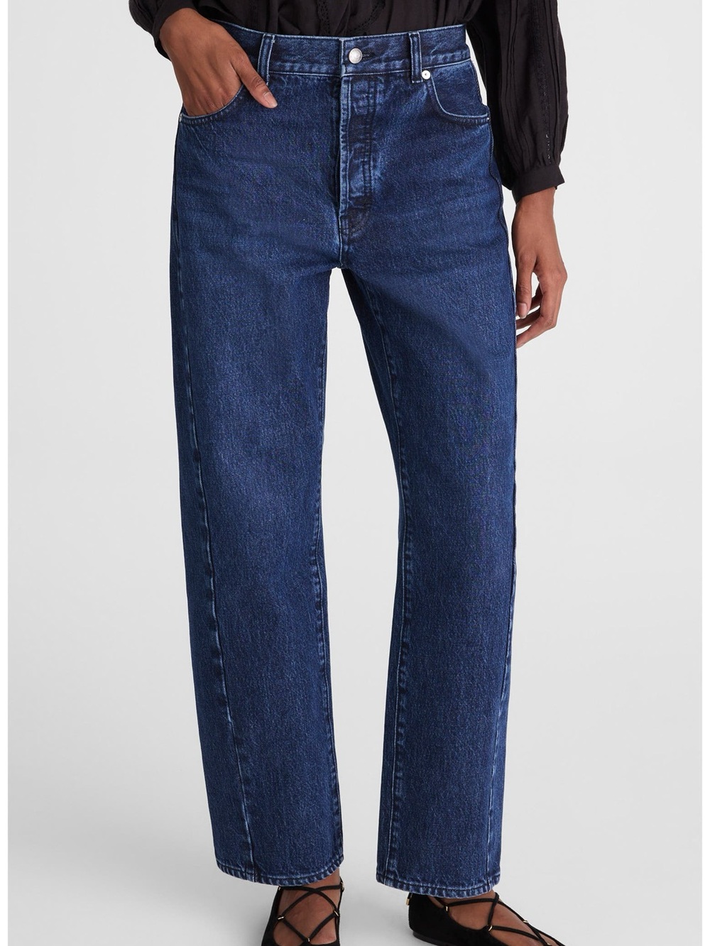 Madewell Pieced Barrel-Leg Jeans